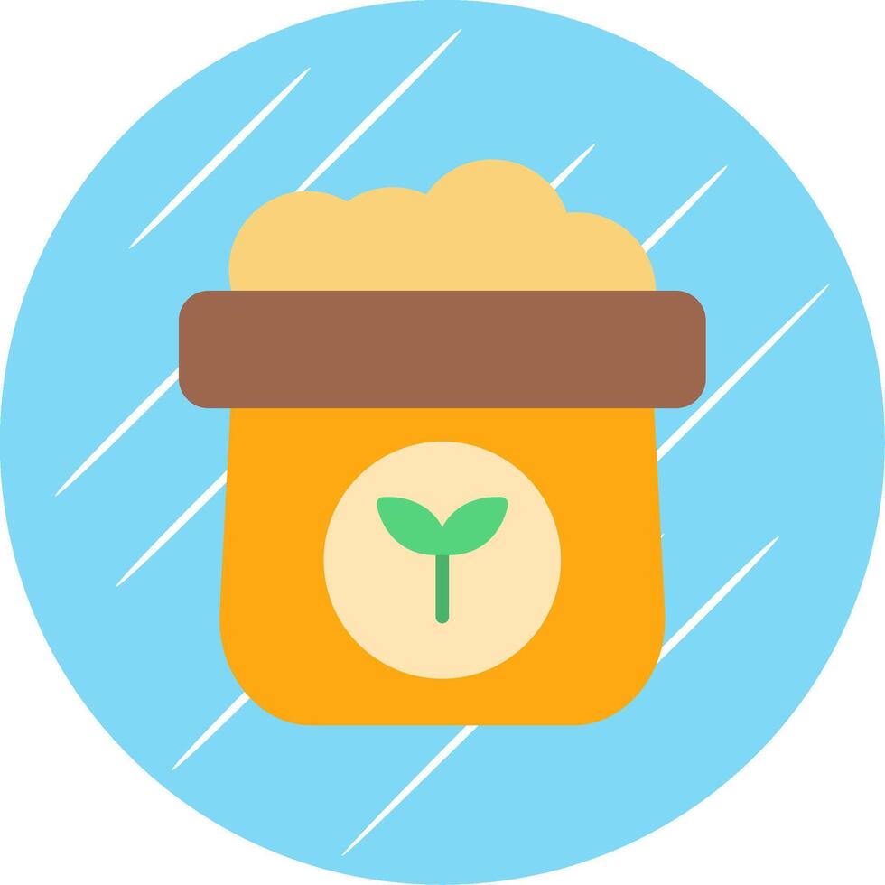 Fertilizer Flat Circle Icon Design vector