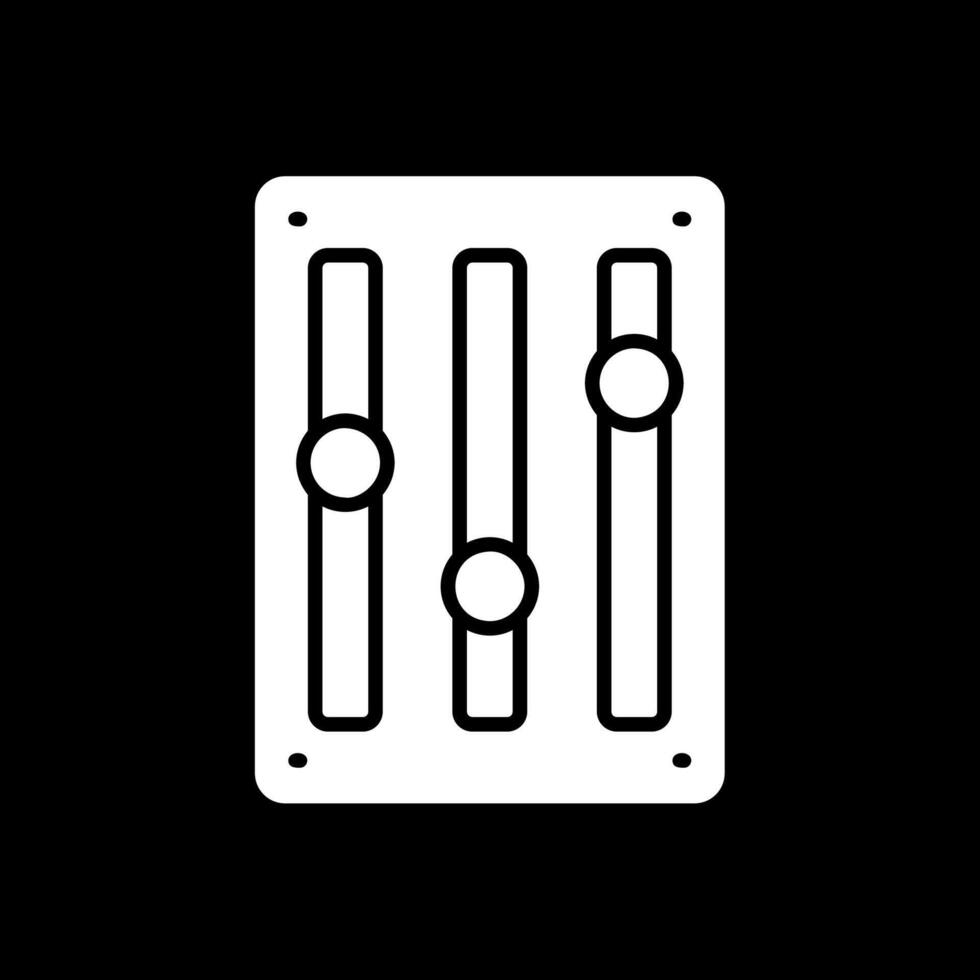 Music Adjust Glyph Inverted Icon Design vector