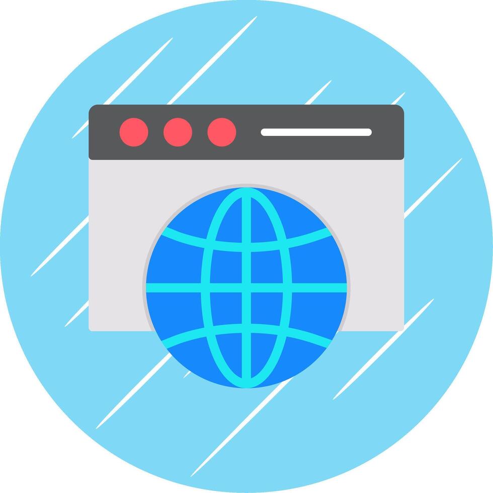 Web Browser Flat Circle Icon Design vector