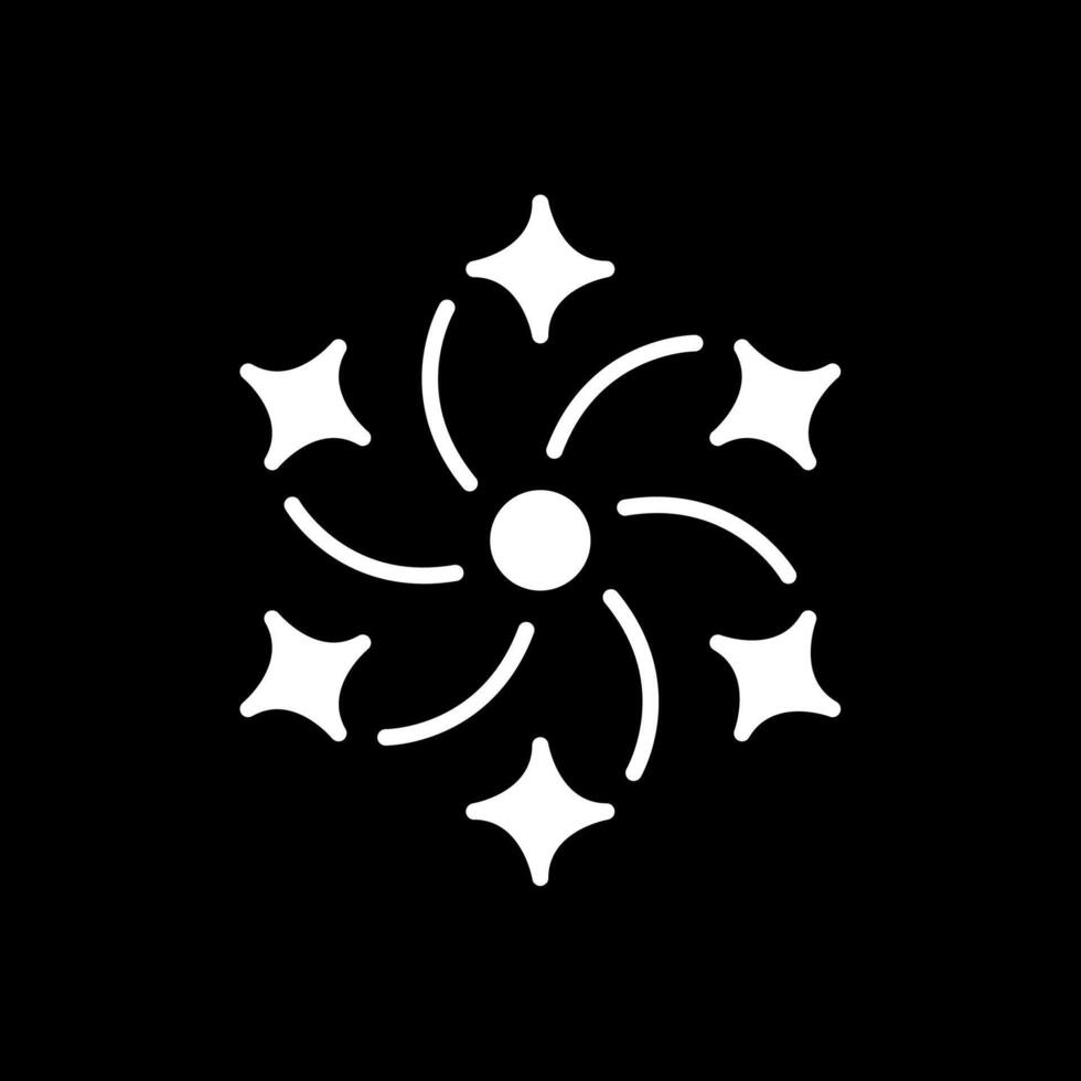 Firework Glyph Inverted Icon Design vector