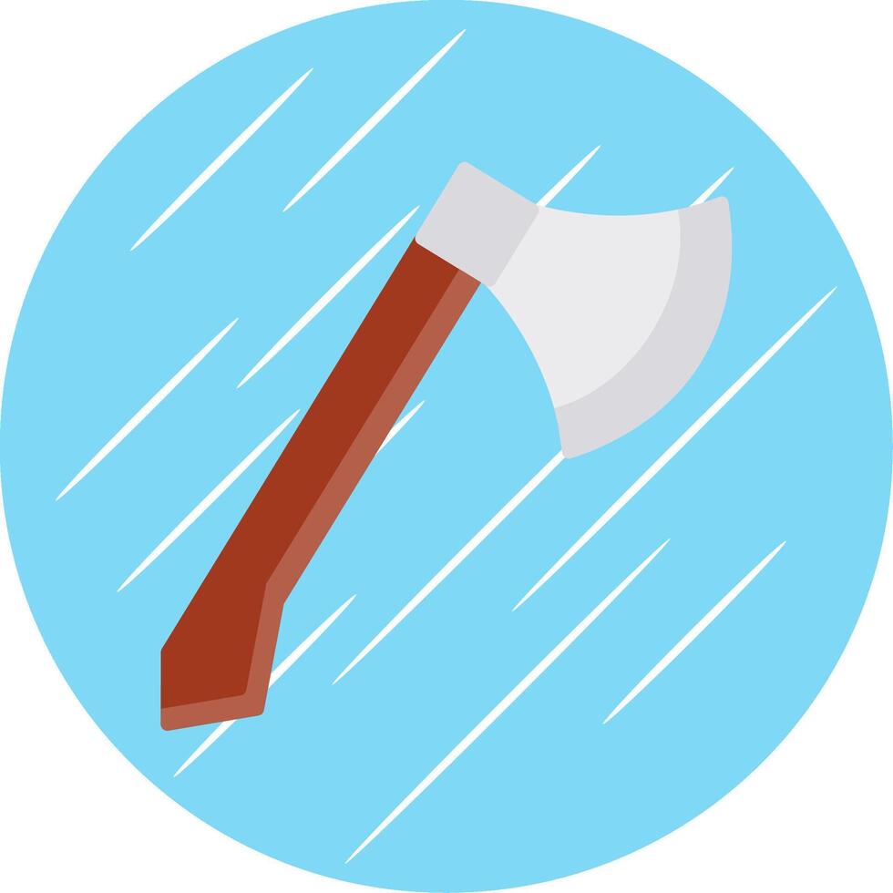 Axe Flat Circle Icon Design vector