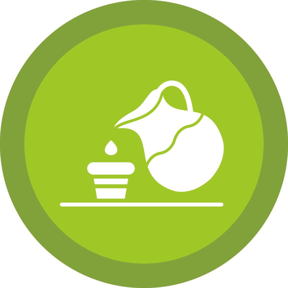 Water Jug Line Shadow Circle Icon Design vector