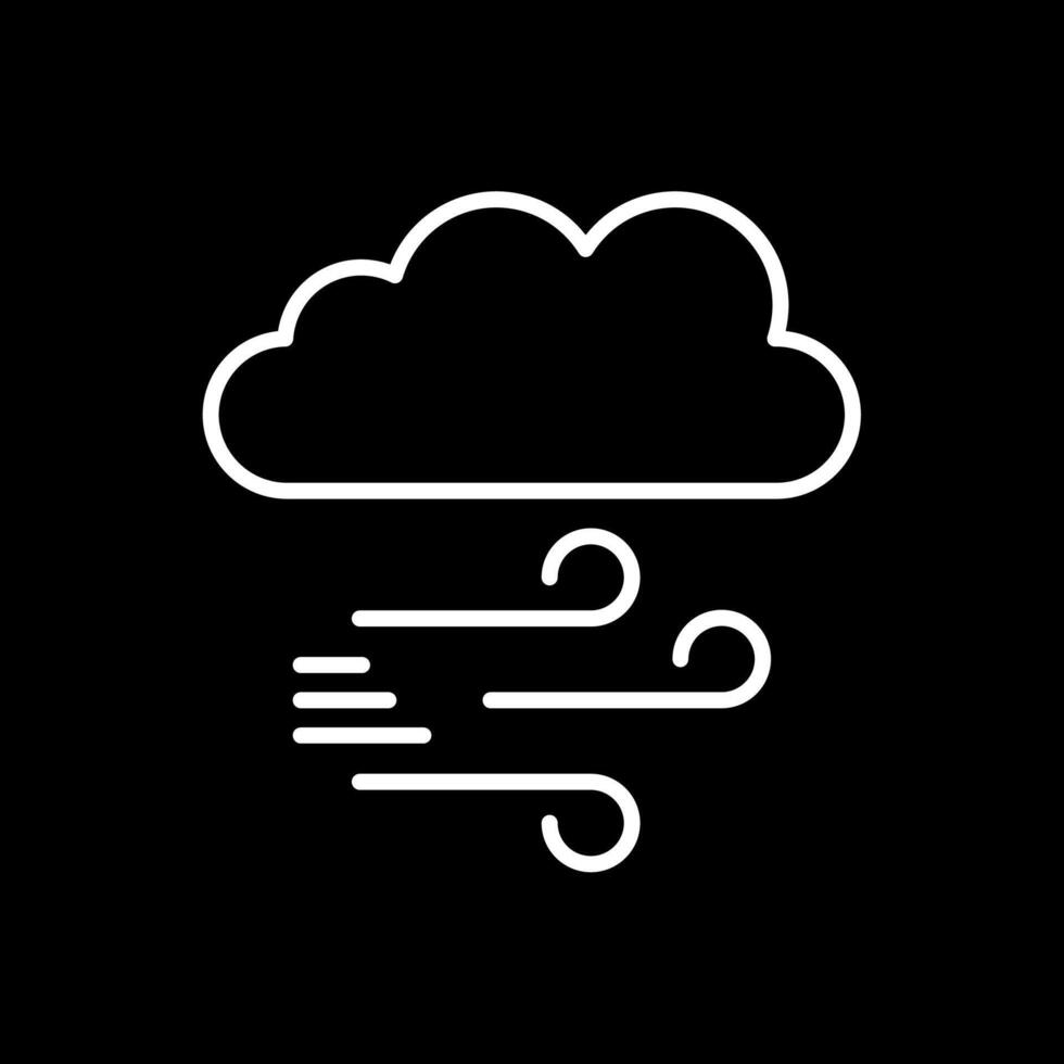 Windy Line Inverted Icon Design vector
