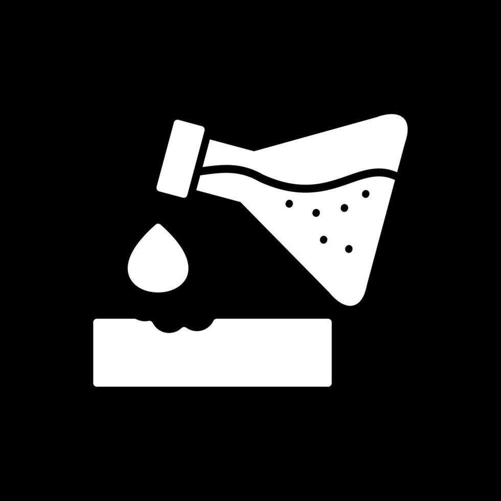 Corrosive Glyph Inverted Icon Design vector