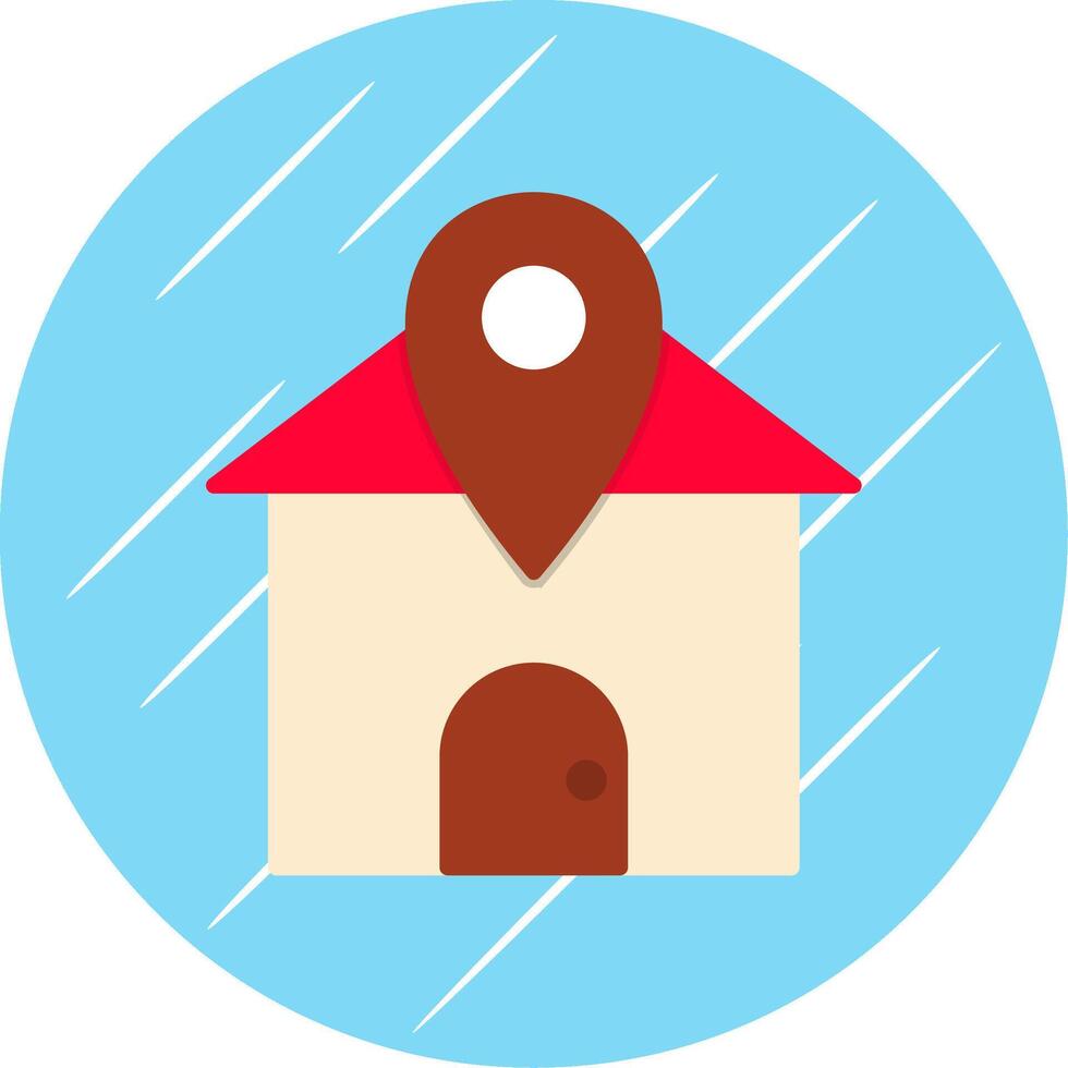 Home Location Flat Circle Icon Design vector
