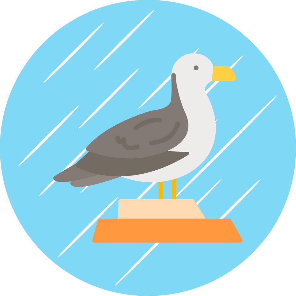 Seagull Flat Circle Icon Design vector