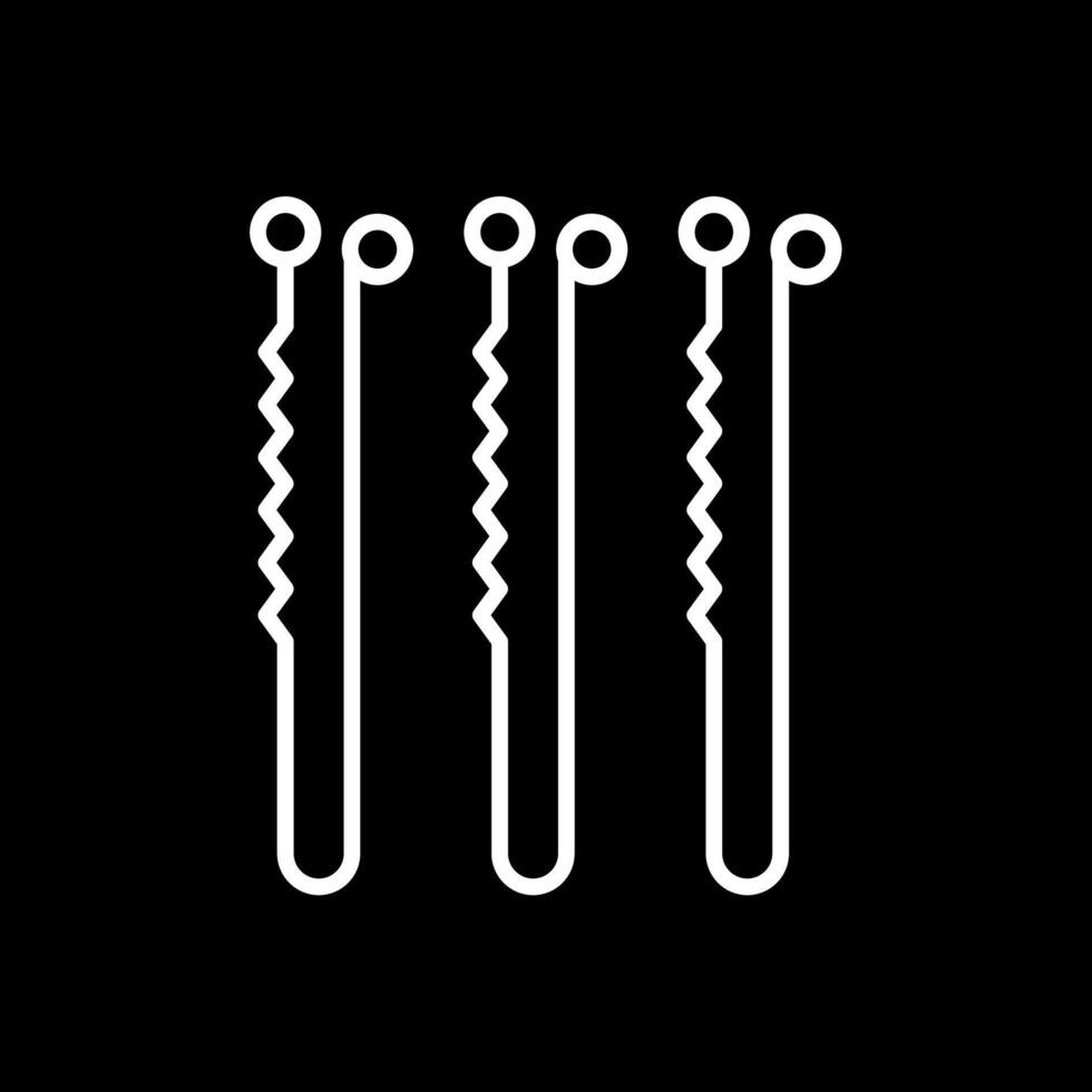 Bobby Pin Line Inverted Icon Design vector