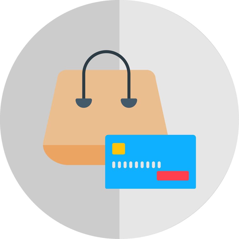Buying On Credit Flat Scale Icon Design vector