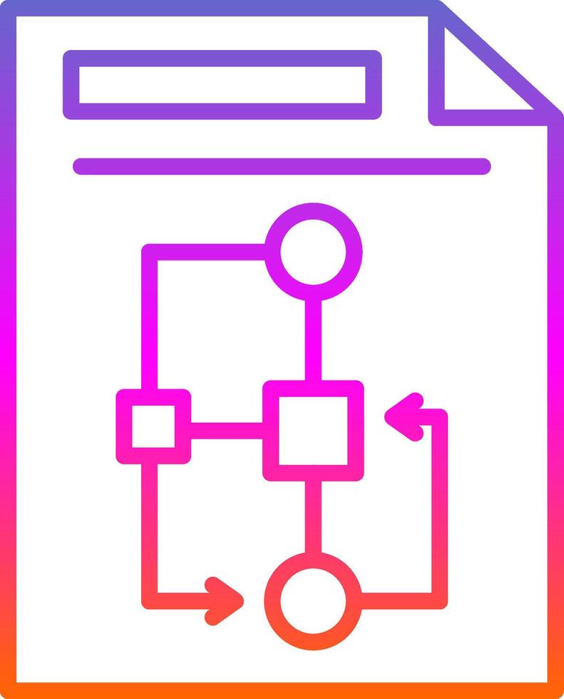 Document Line Gradient Icon Design vector