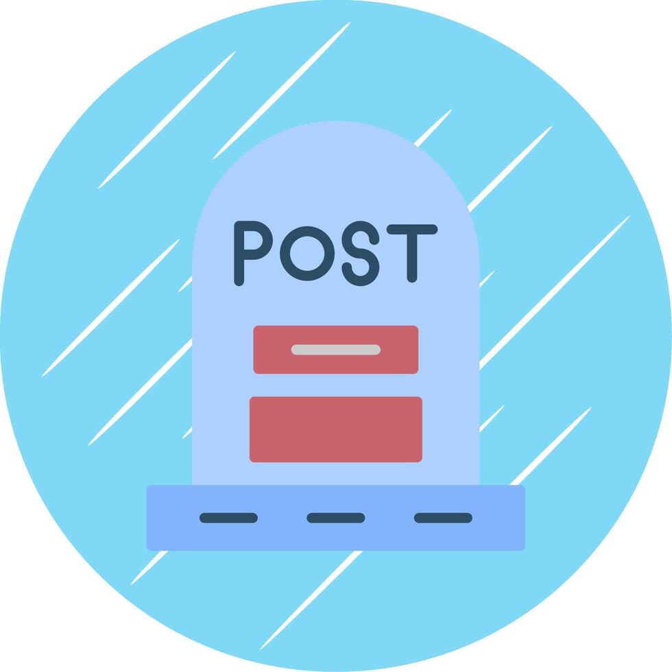 Post Flat Circle Icon Design vector