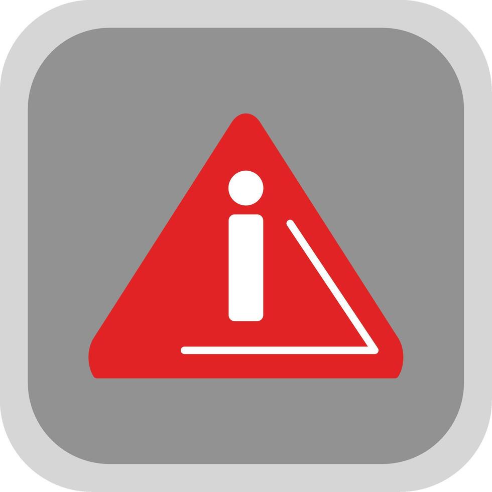 Alert Flat round corner Icon Design vector