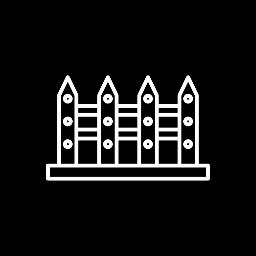 Fence Line Inverted Icon Design vector