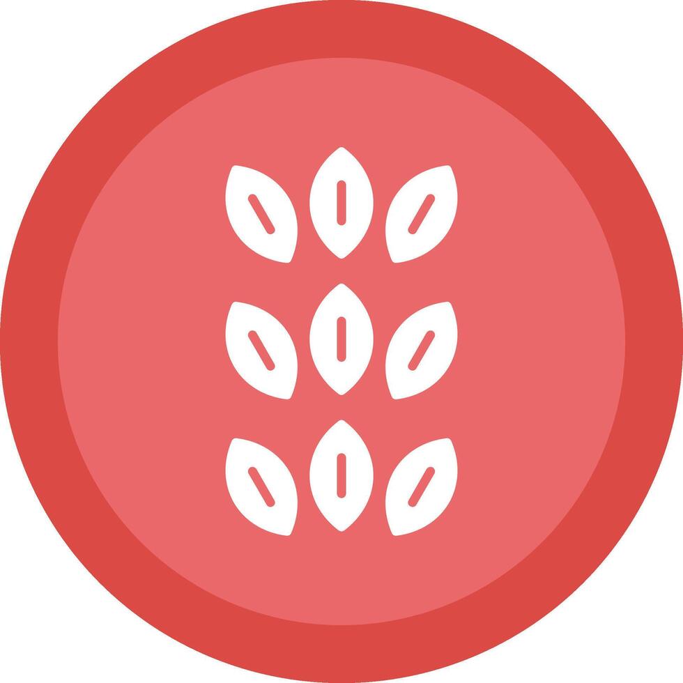 Sesame Glyph Due Circle Icon Design vector
