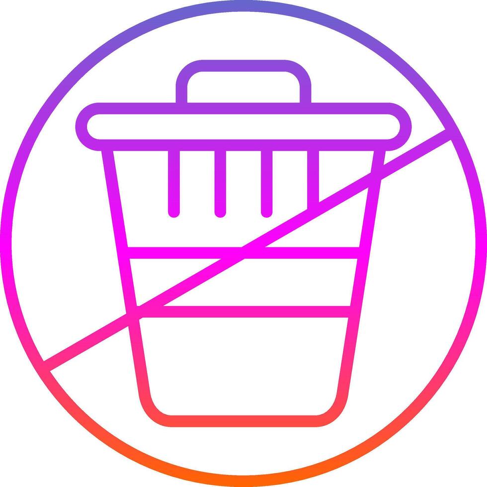 Zero Waste Line Gradient Icon Design vector