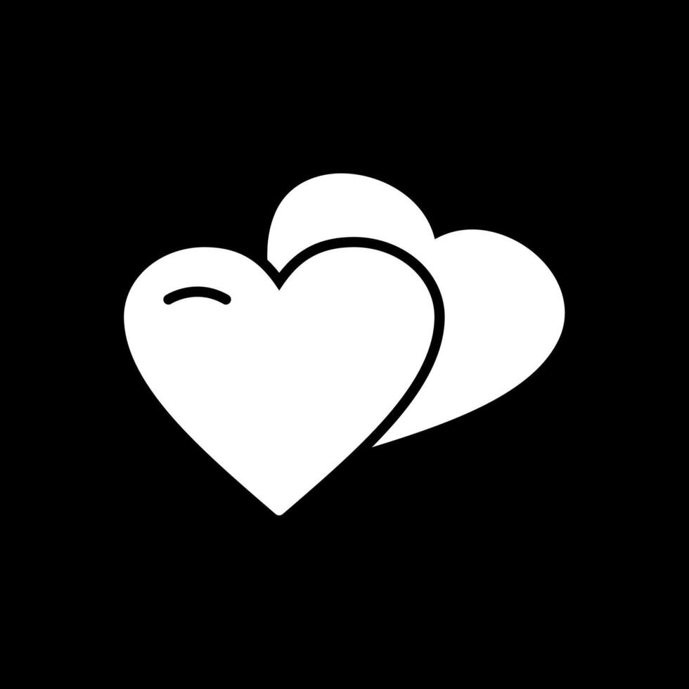 Hearts Glyph Inverted Icon Design vector