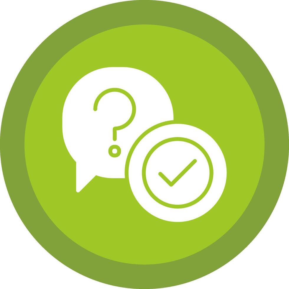 Question Glyph Due Circle Icon Design vector