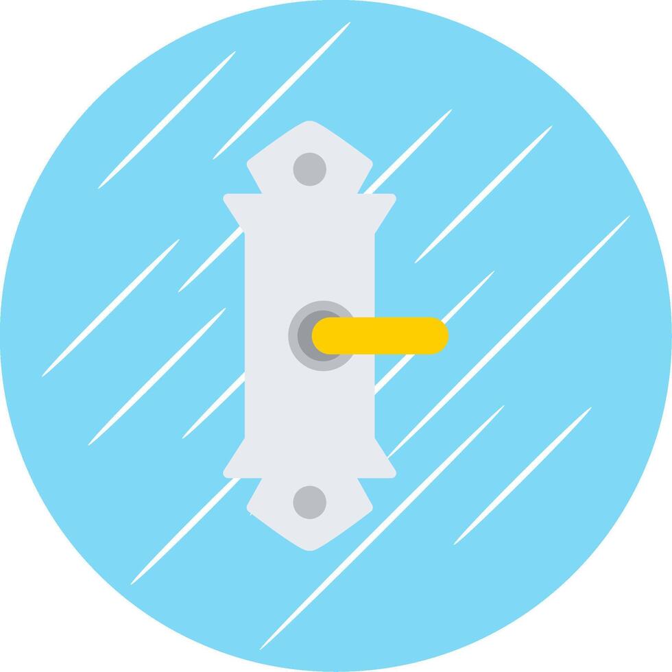 Door Handle Flat Circle Icon Design vector