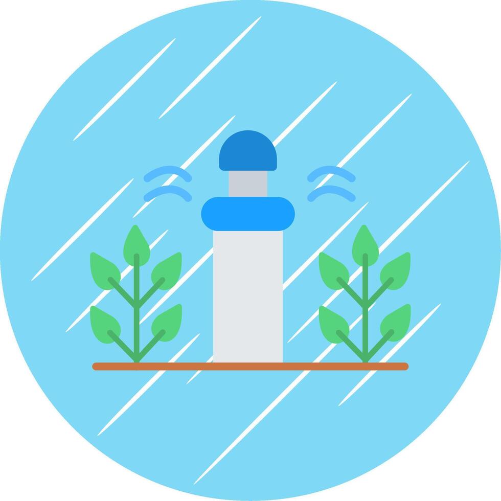 Smart Spraying Flat Circle Icon Design vector