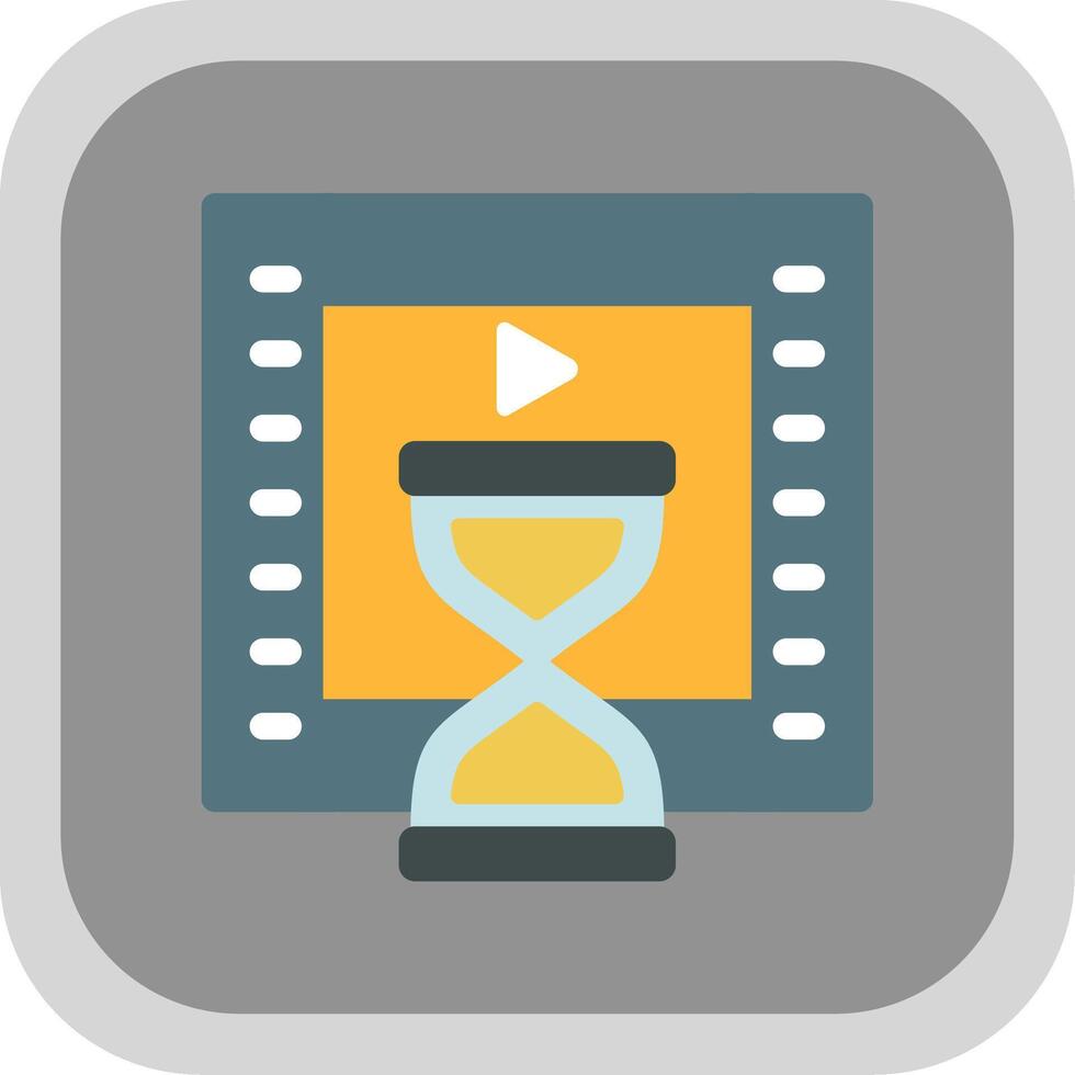 Duration Flat round corner Icon Design vector