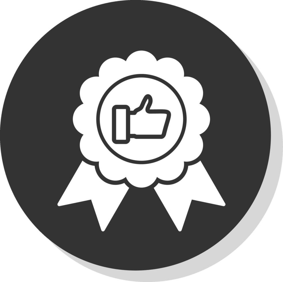 Achievement Glyph Shadow Circle Icon Design vector