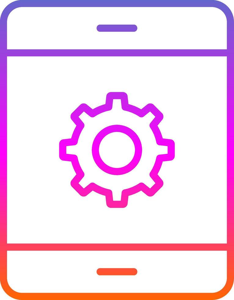 Mobile Phone Line Gradient Icon Design vector