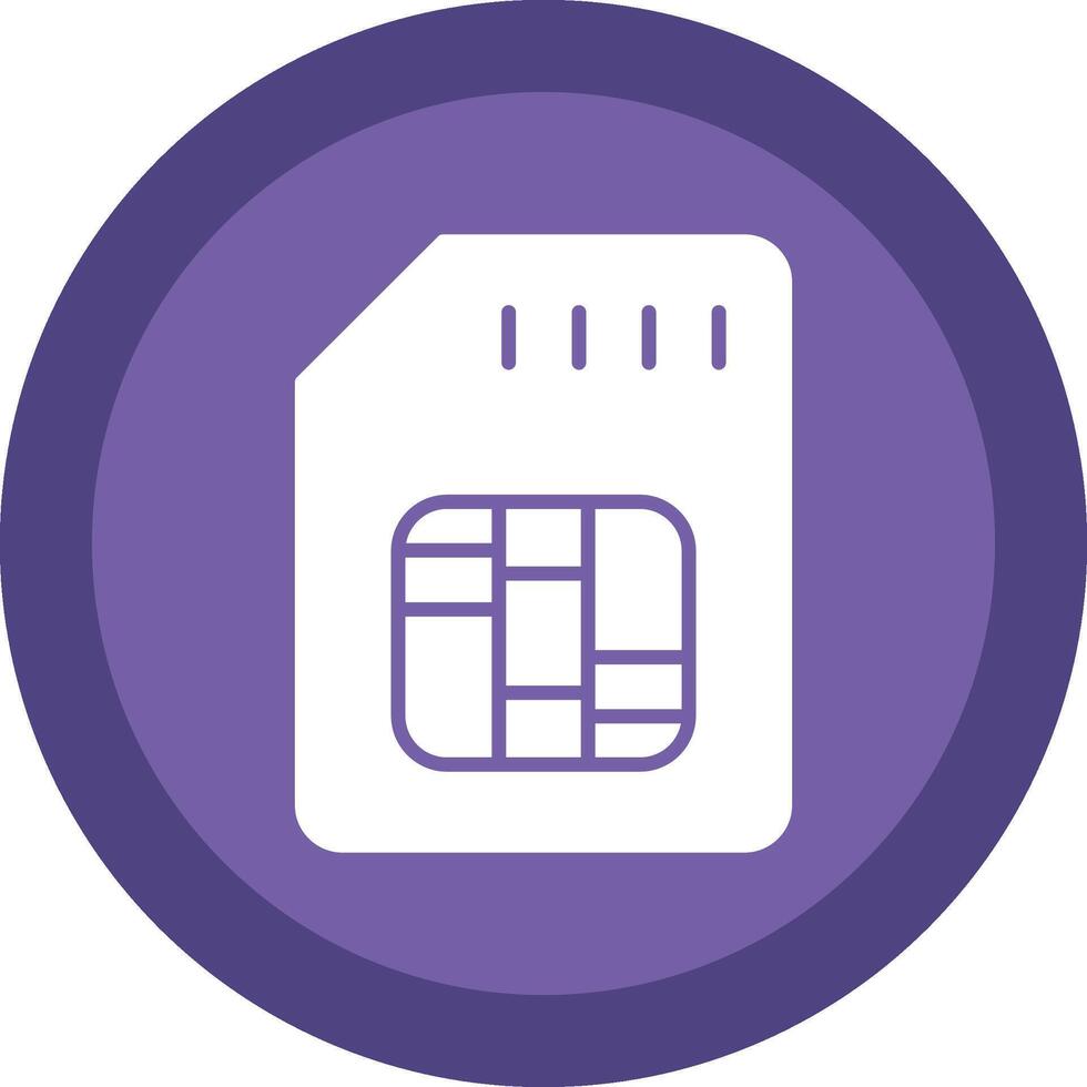 Sd Card Glyph Due Circle Icon Design vector