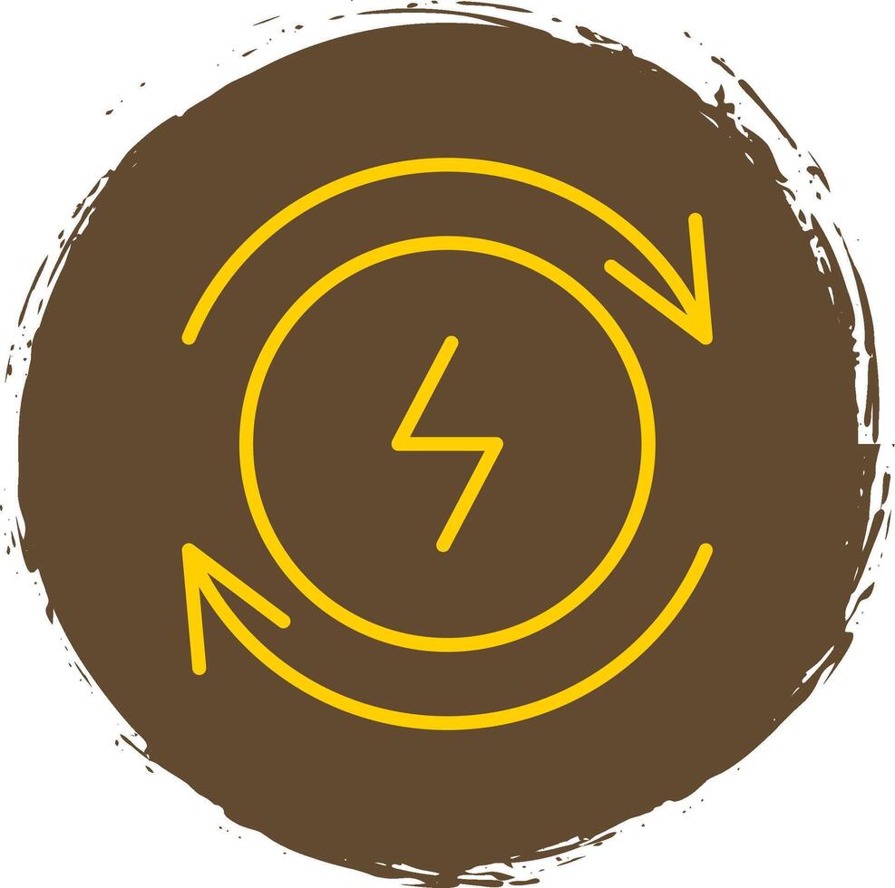Electricity Line Circle Sticker Icon vector