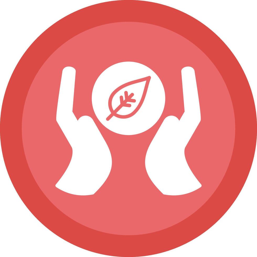 Go Green Glyph Due Circle Icon Design vector