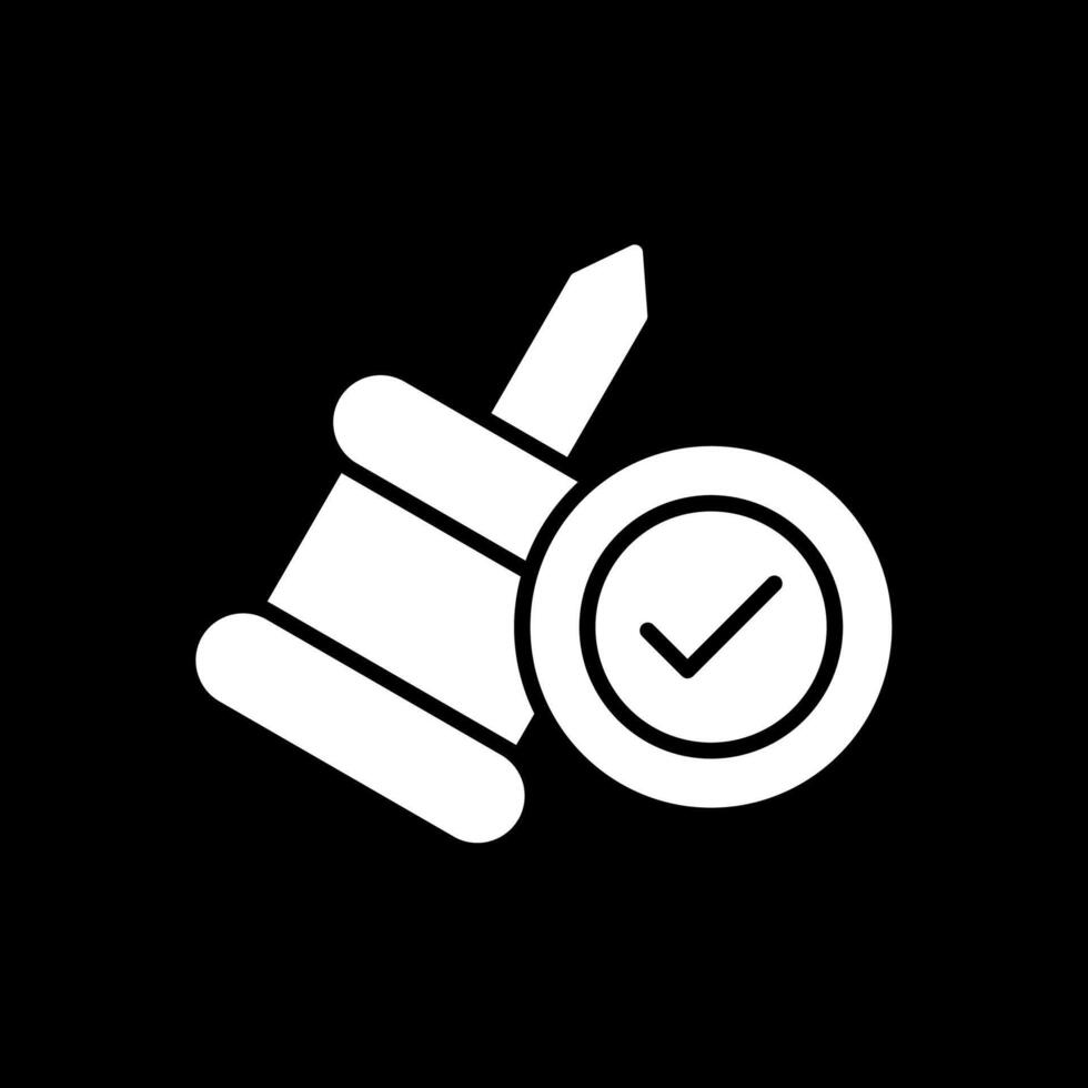 Pin Glyph Inverted Icon Design vector