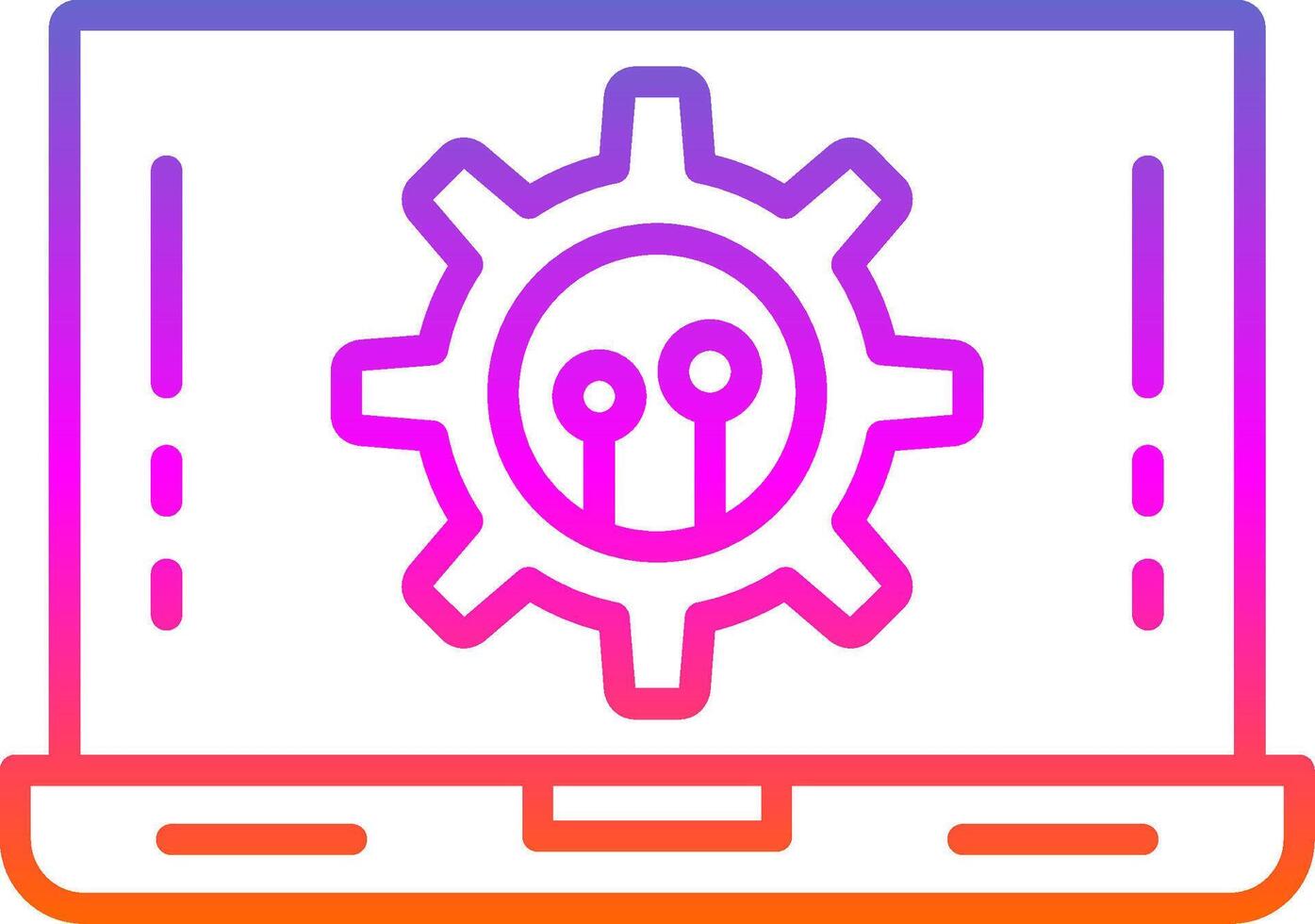 Software Development Line Gradient Icon Design vector