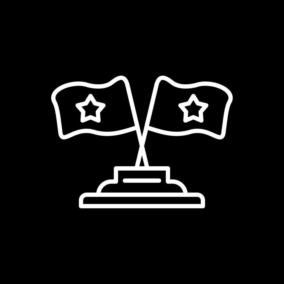 Flags Line Inverted Icon Design vector