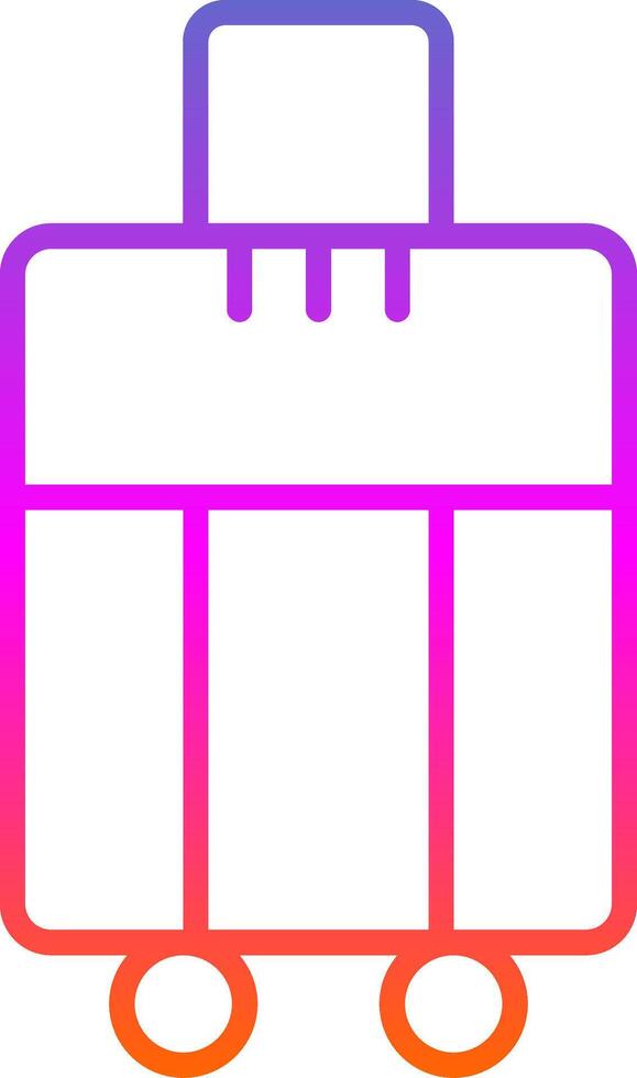 Luggage Line Circle Sticker Icon vector