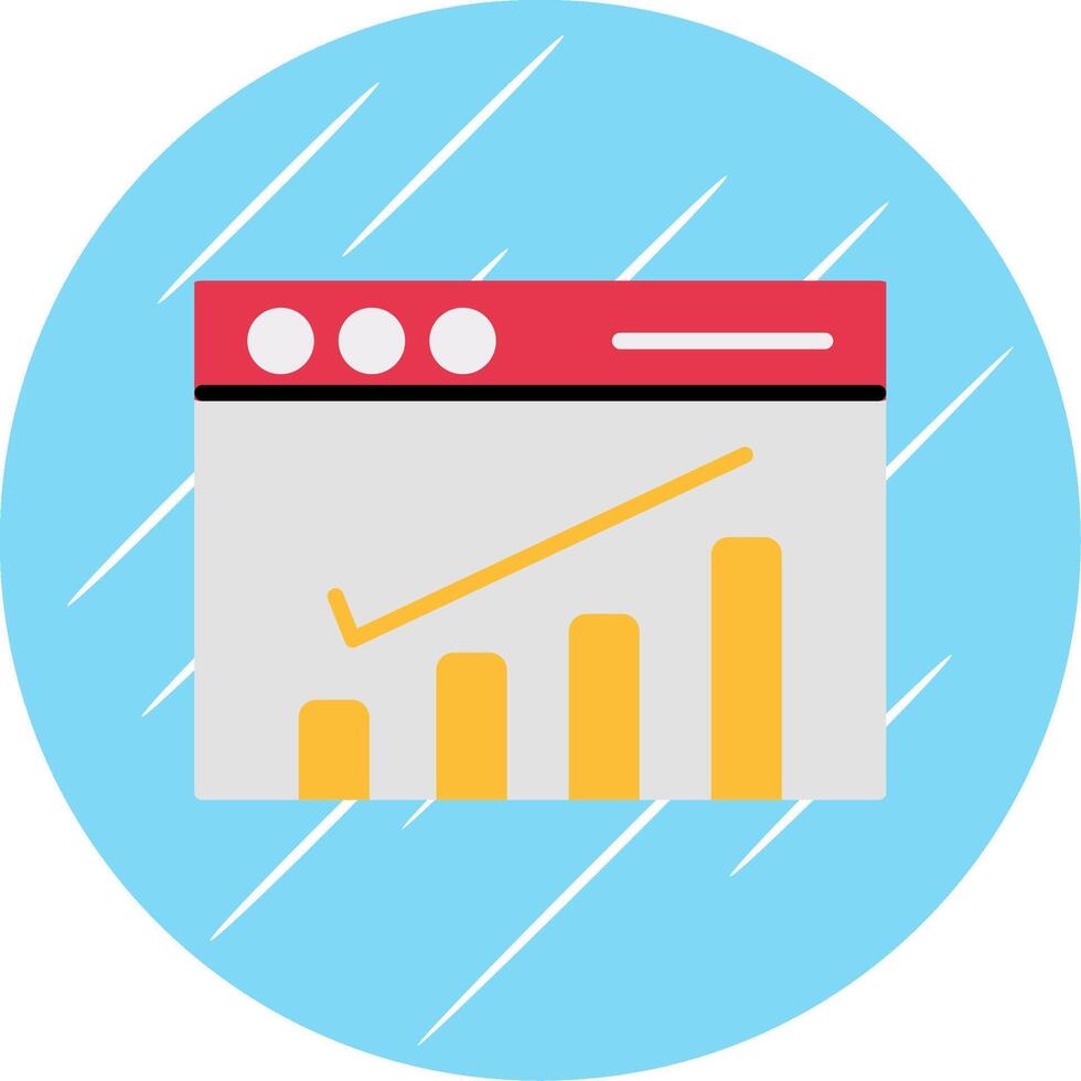 Page rank Checker Flat Circle Icon Design vector