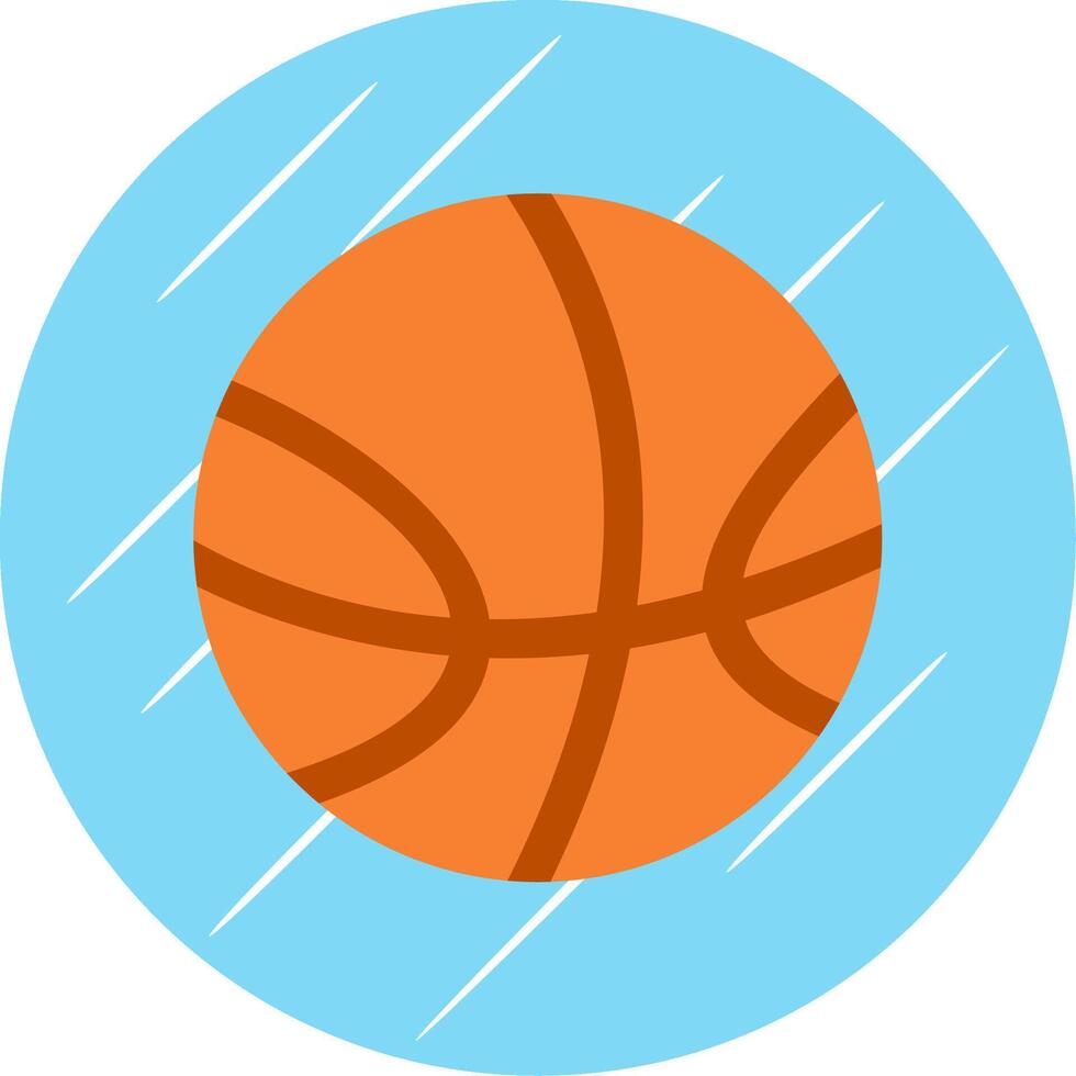 baloncesto plano circulo icono diseño vector