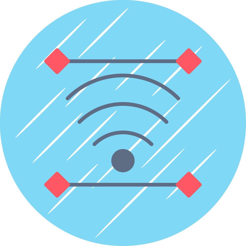 Wireless Flat Circle Icon Design vector