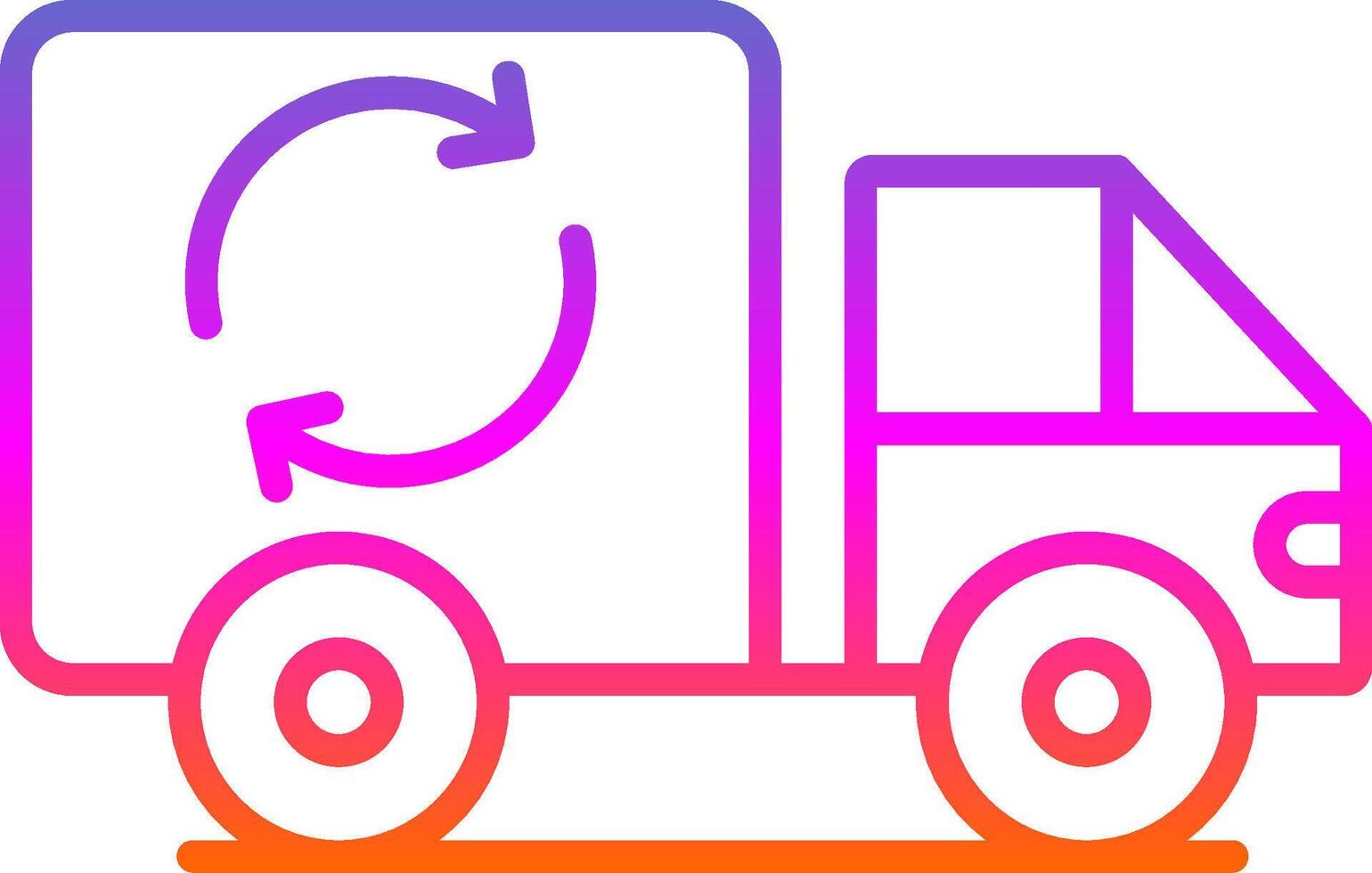 Garbage Truck Line Gradient Icon Design vector