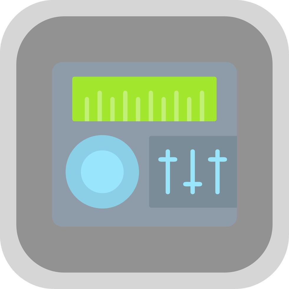 Sound Mixer Flat round corner Icon Design vector