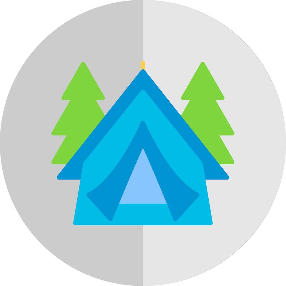Tent Flat Scale Icon Design vector