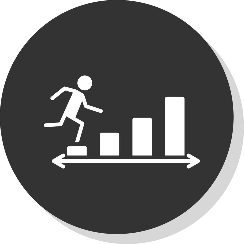 Commerce Career Glyph Shadow Circle Icon Design vector