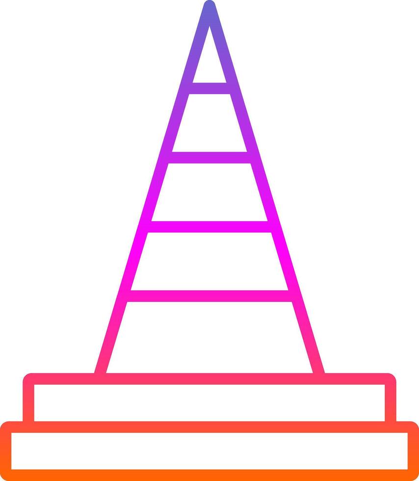 Traffic Cone Line Gradient Icon Design vector