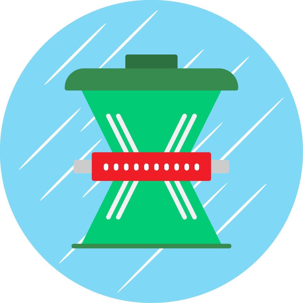 Waste Reduction Flat Circle Icon Design vector