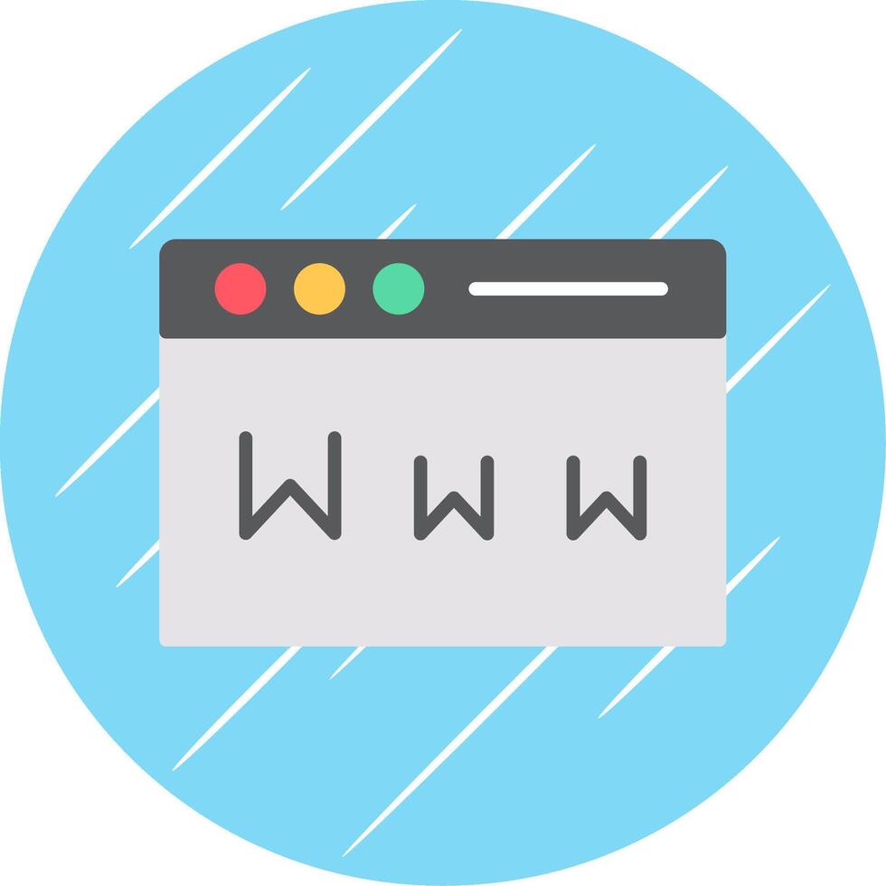 Www Flat Circle Icon Design vector