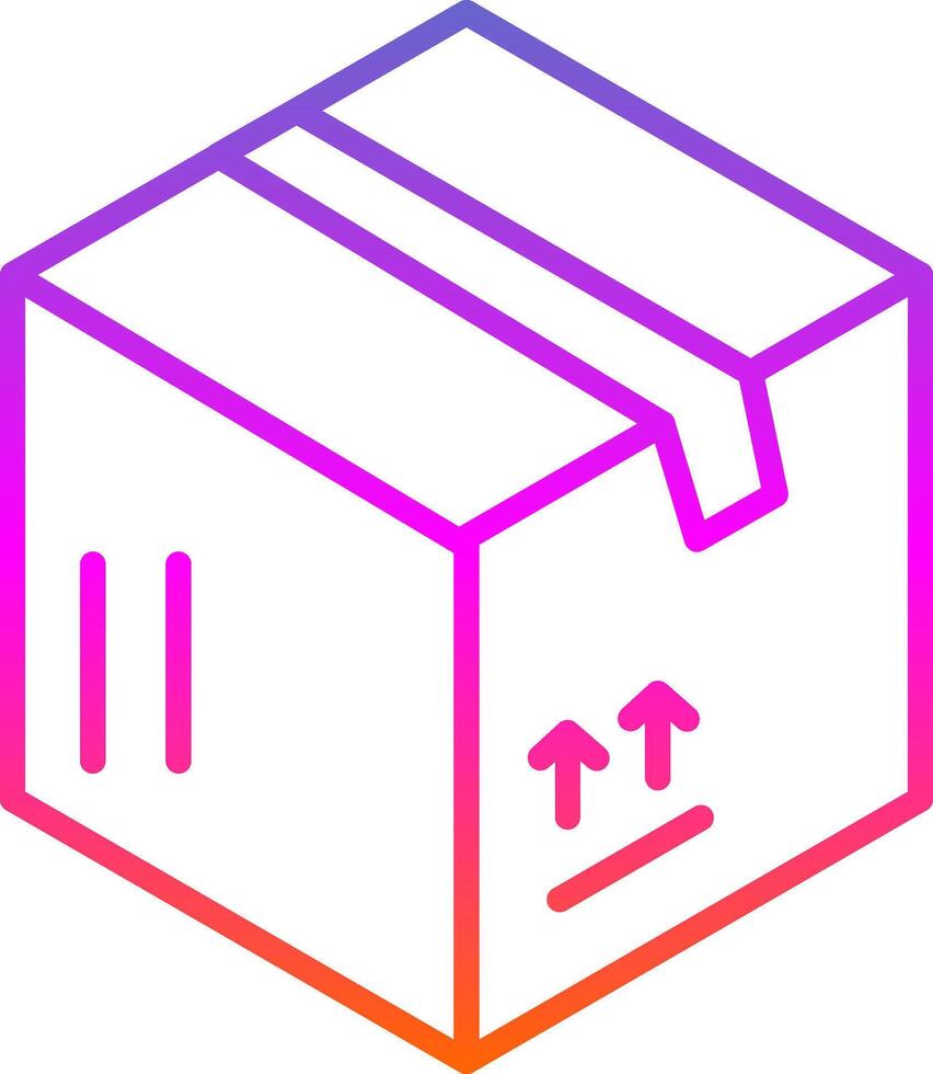 Delivery Box Line Gradient Icon Design vector