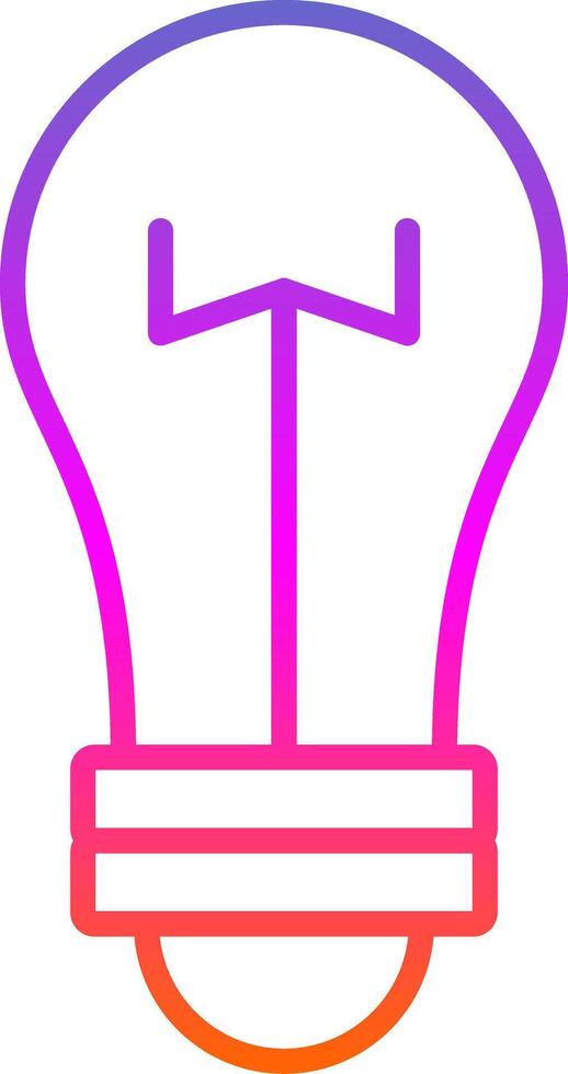Lightbulb Line Gradient Icon Design vector