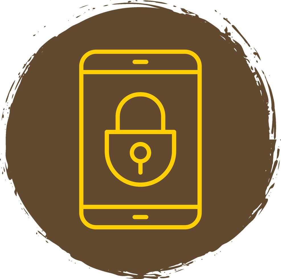 Mobile Security Line Gradient Icon Design vector