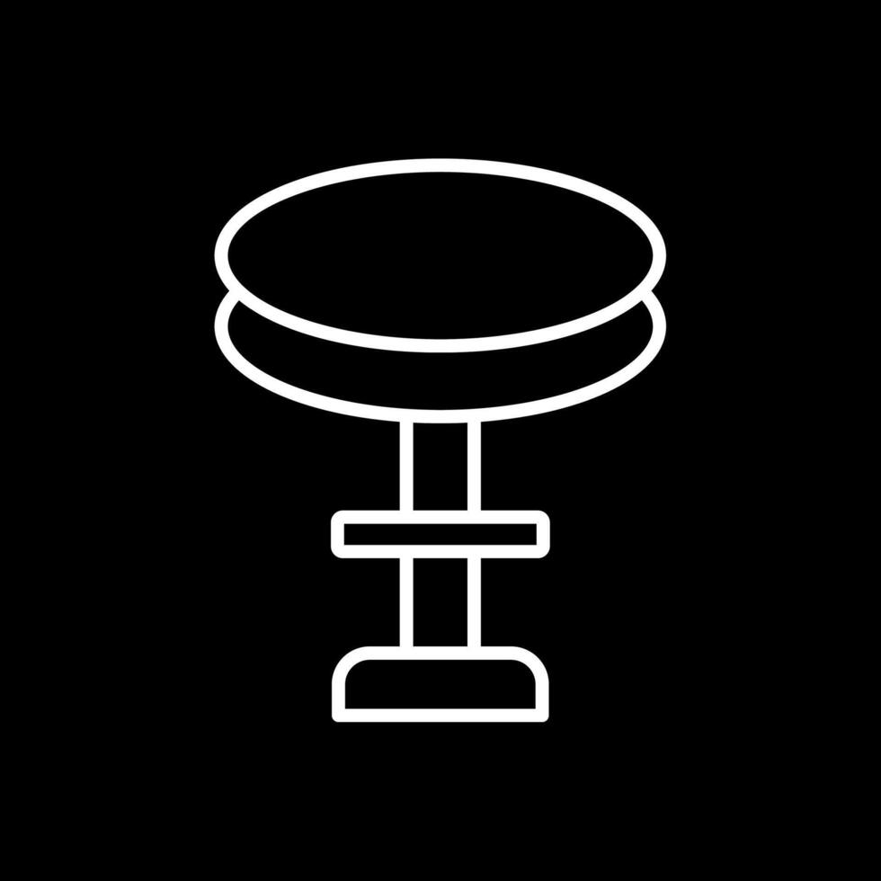 Stool Line Inverted Icon Design vector