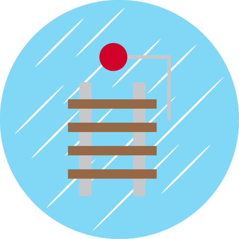 Rail Flat Circle Icon Design vector