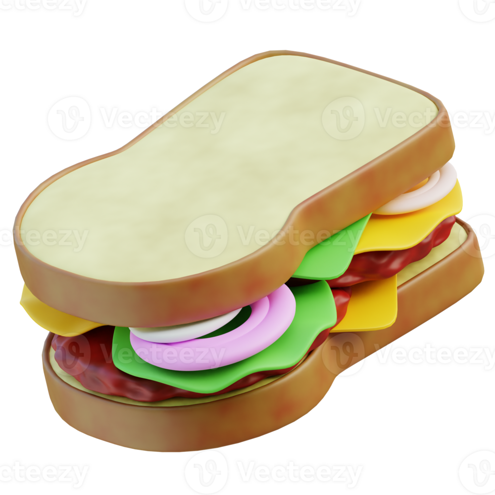 sandwich 3D Icon png