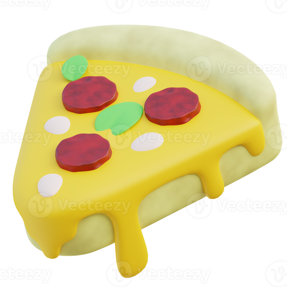 Pizza rebanada 3d icono png