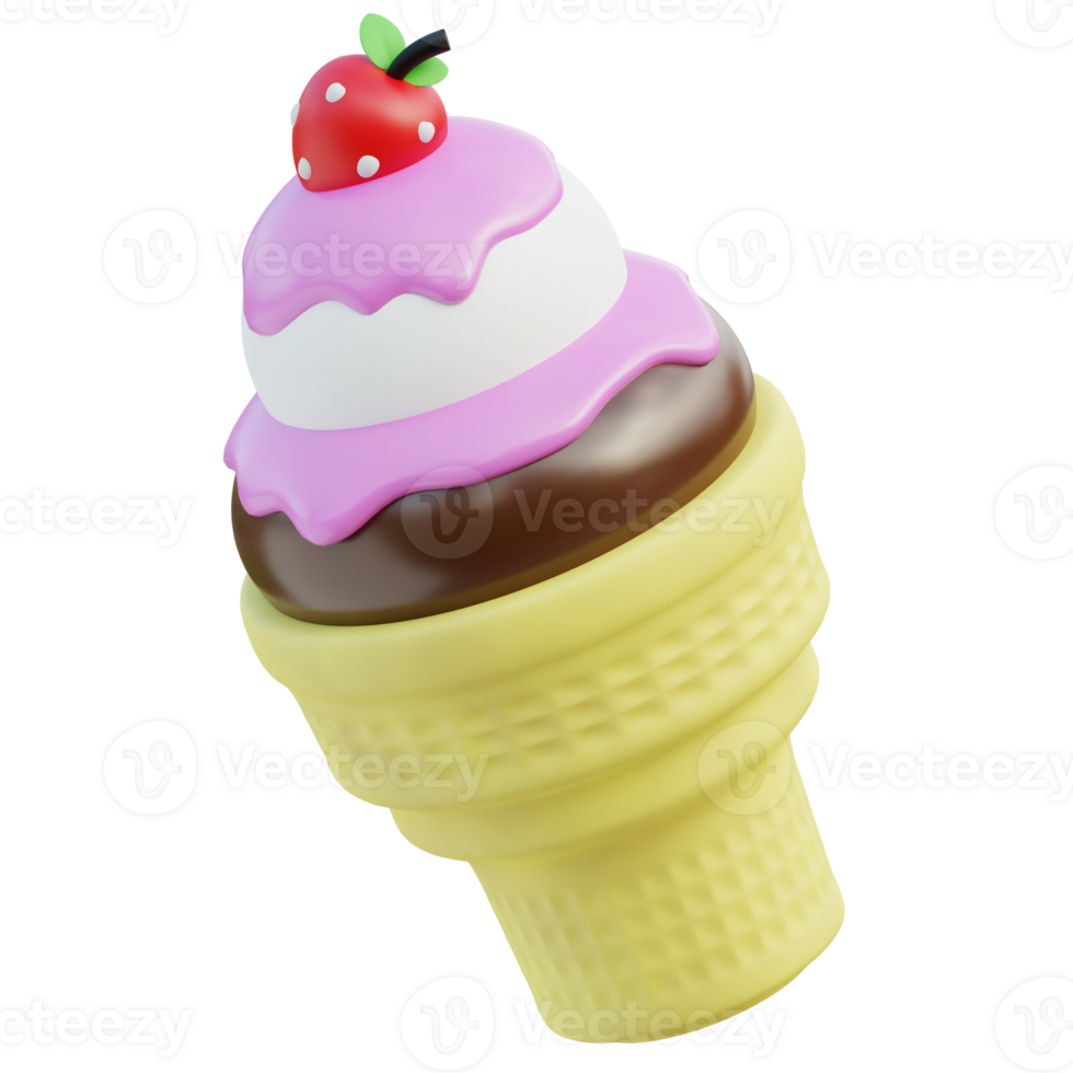 Ice Cream 3D Icon png